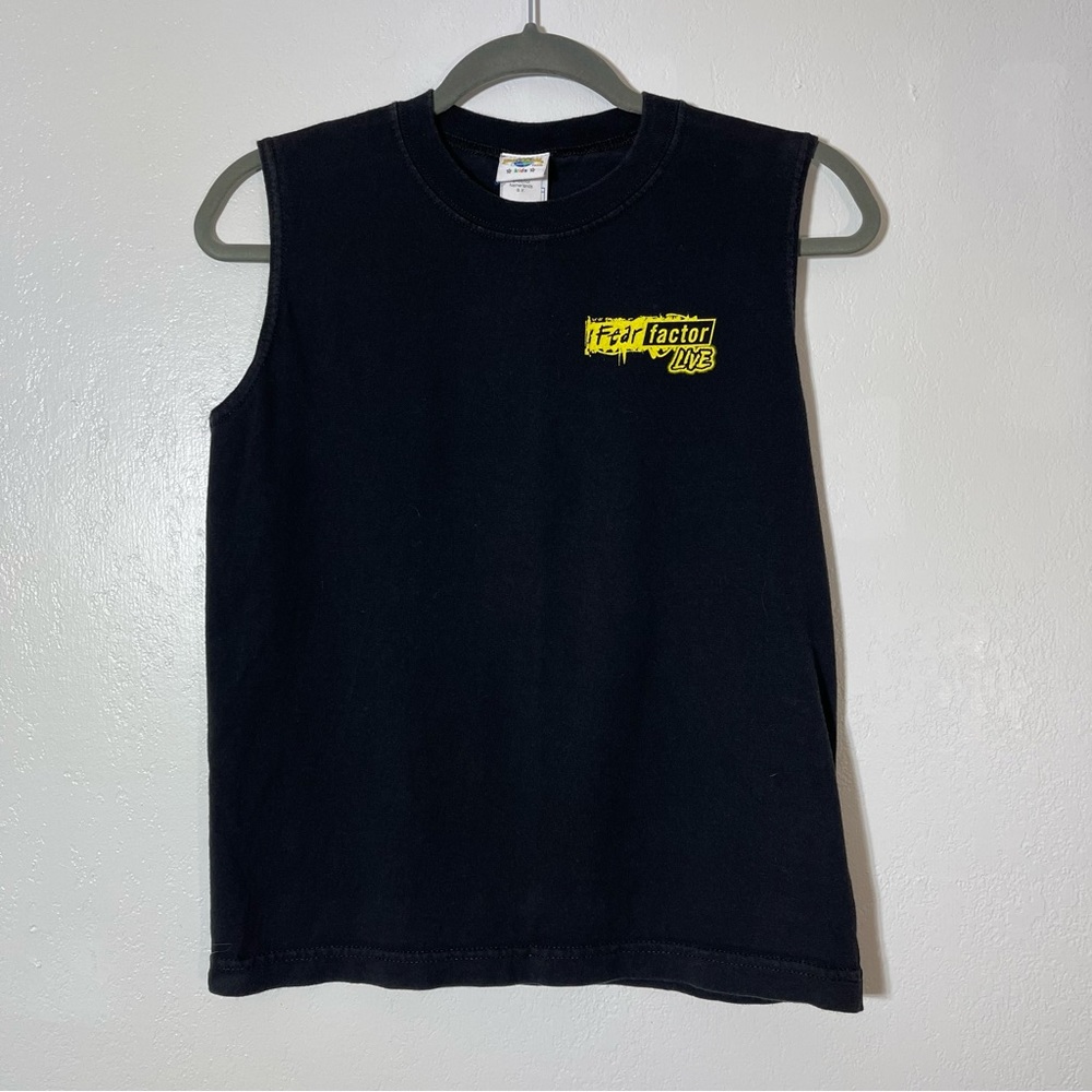 Universal Orlando Kids, Fear Factor Live Sleeveless T-Shirt, Size Medium.